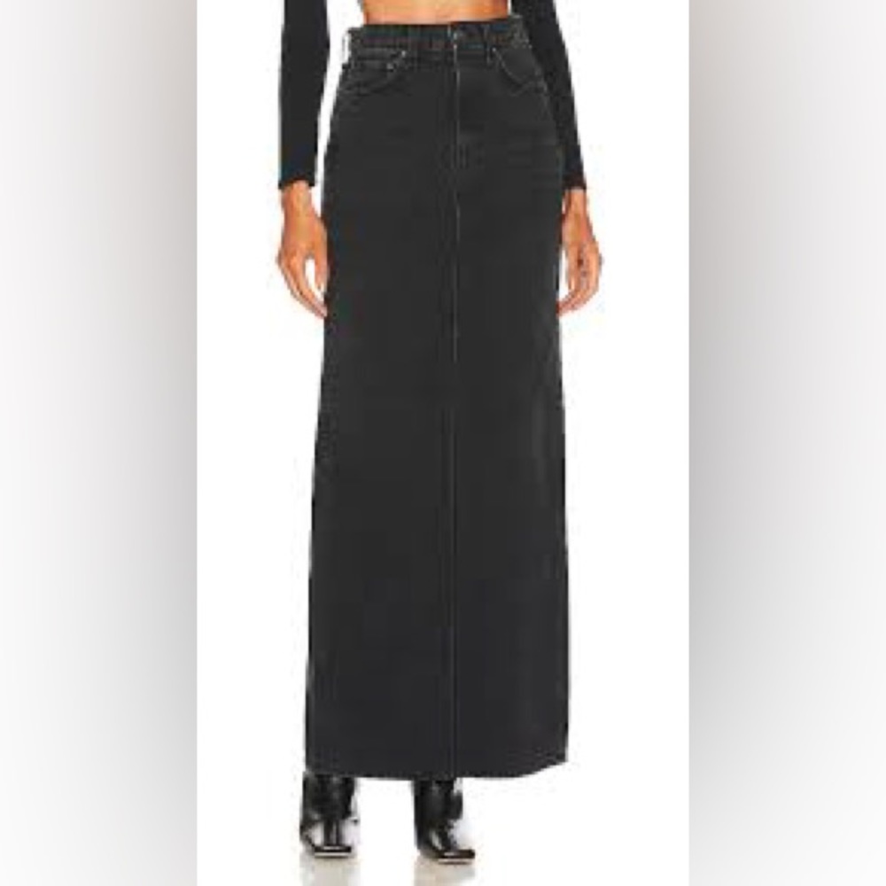 GRLFRND amara denim maxi skirt size 26